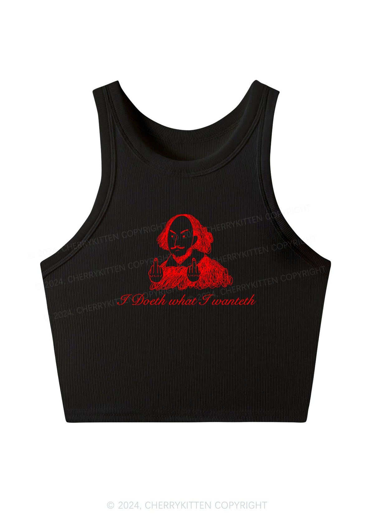 I Doeth What I Wanteth Y2K Crop Tank Top Cherrykitten