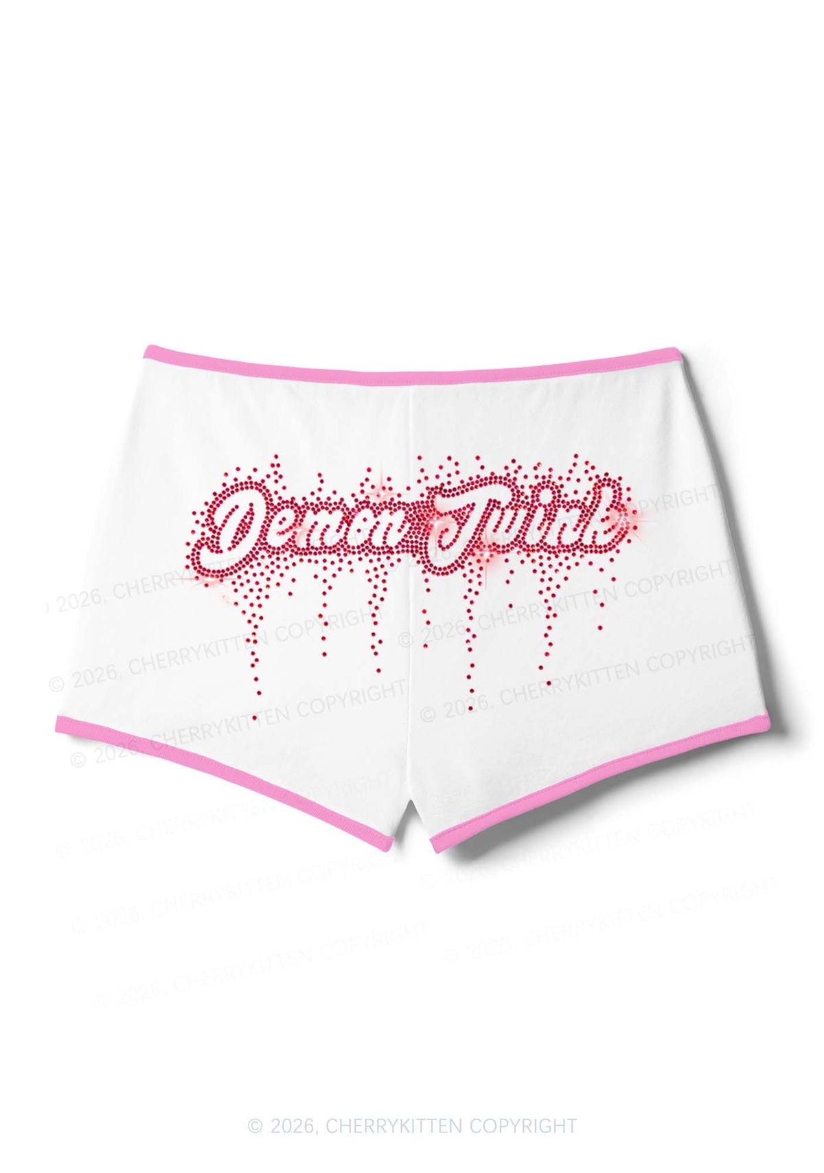 Rhinestone Demon Twink Pride Y2K Booty Shorts Cherrykitten