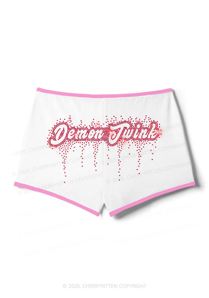 Rhinestone Demon Twink Pride Y2K Booty Shorts Cherrykitten