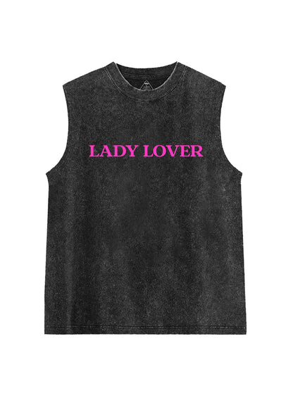 Lady Lover Pride Y2K Washed Muscle Tank Cherrykitten