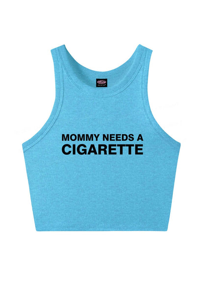 Mommy Needs A Cigarette Y2K Crop Tank Top Cherrykitten