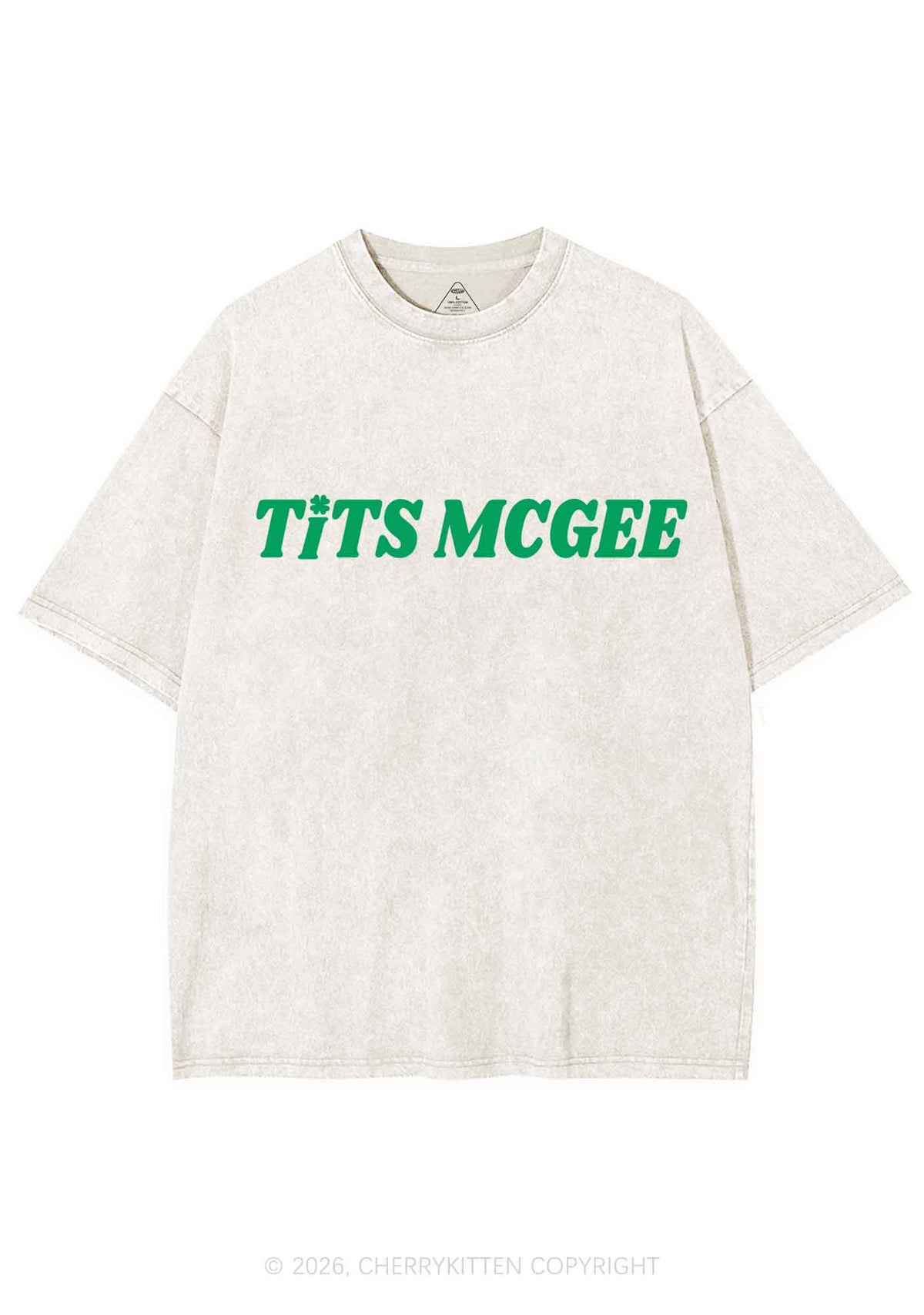 Txts Mcgee St Patricks Y2K Shirts Washed Tee Cherrykitten