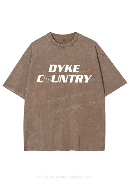 Dyke Country Pride Y2K Shirts Washed Tee Cherrykitten