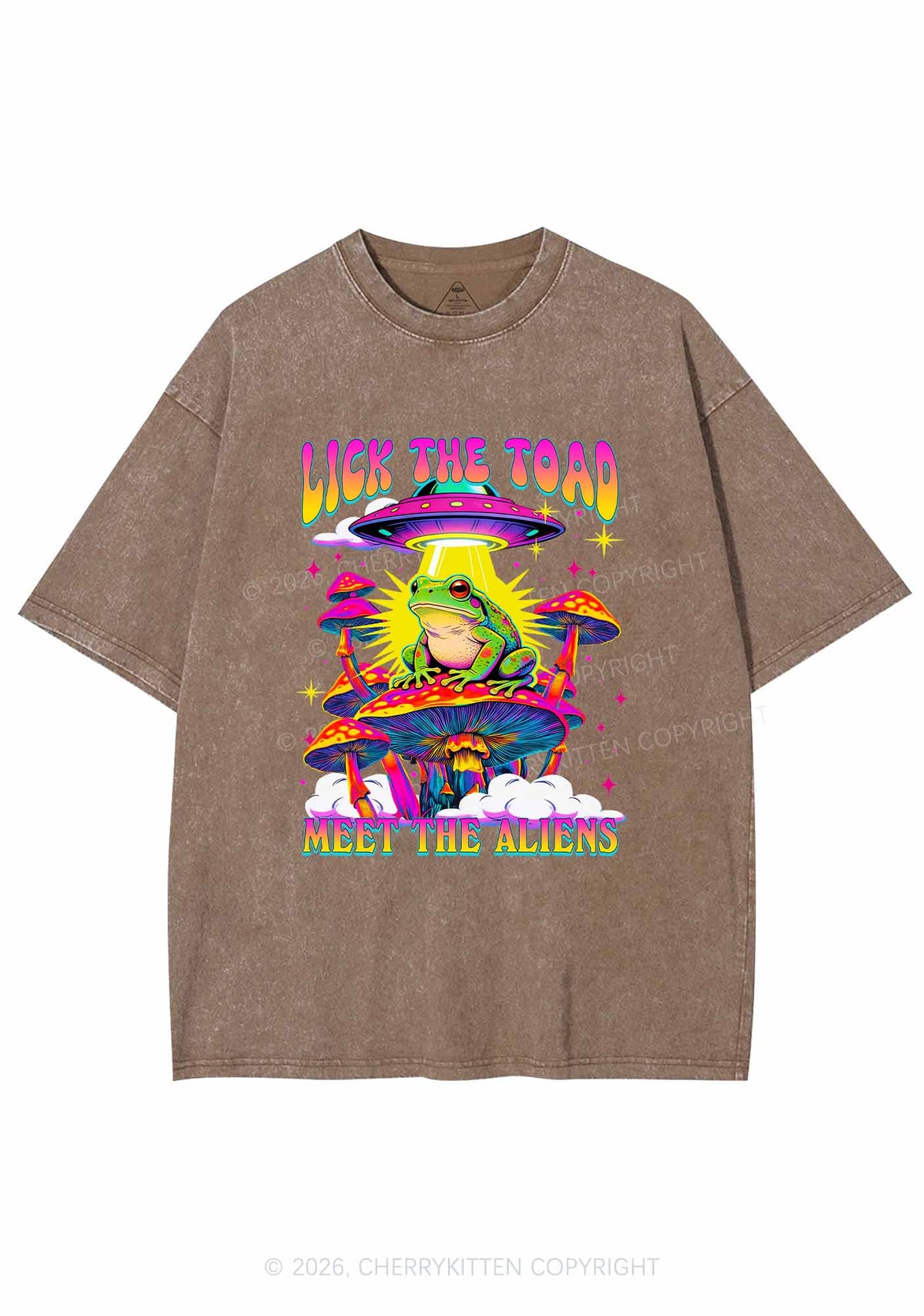 Lick The Toad Y2K Shirts Washed Tee Cherrykitten