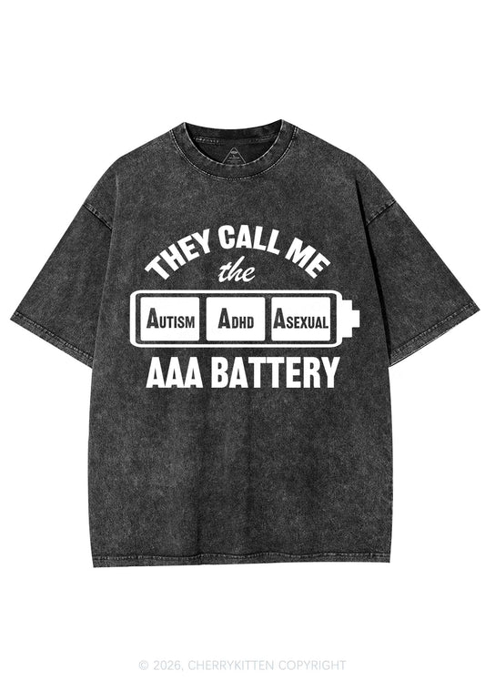 They Call Me AAA Battery Pride Y2K Shirts Washed Tee Cherrykitten
