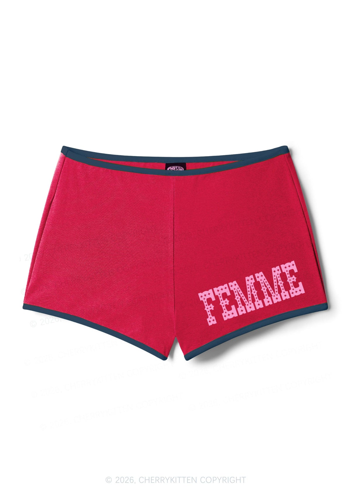 Pink Femme Pride Y2K Booty Shorts Cherrykitten