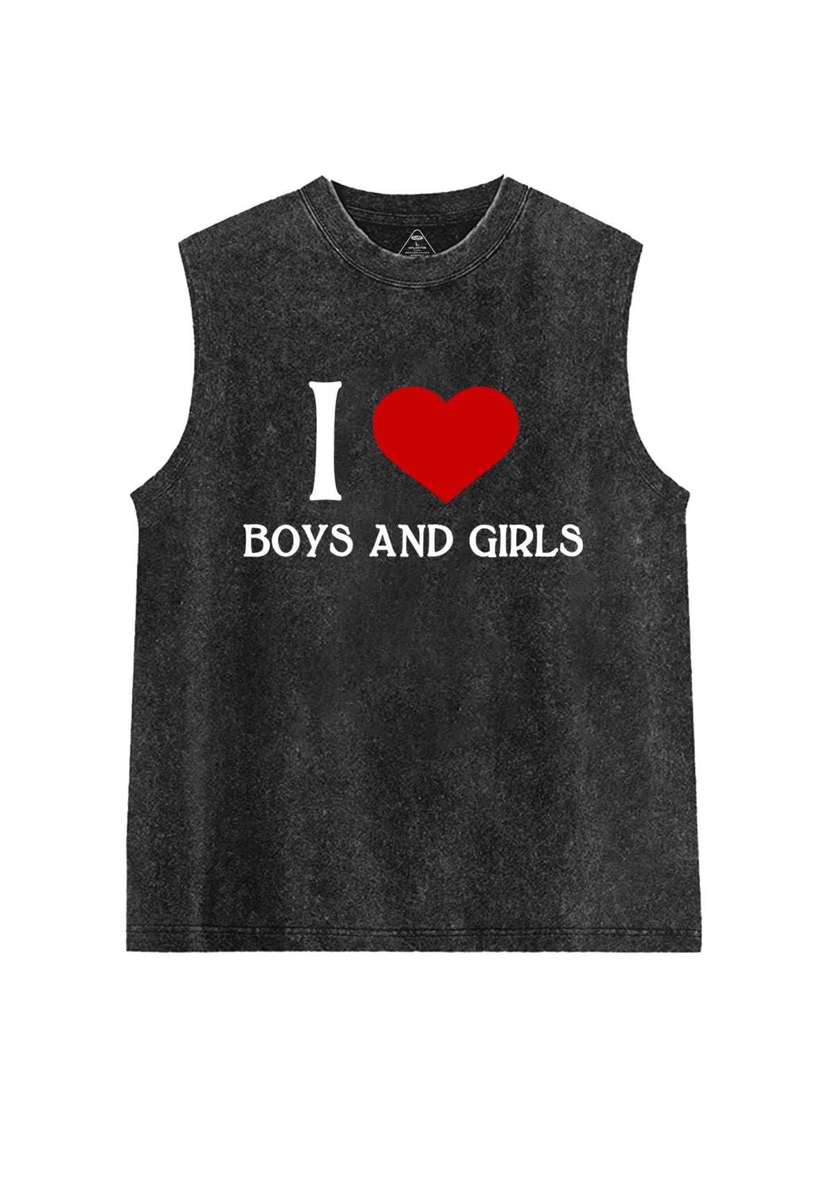 I Love Boys and Girls Pride Y2K Washed Muscle Tank Cherrykitten