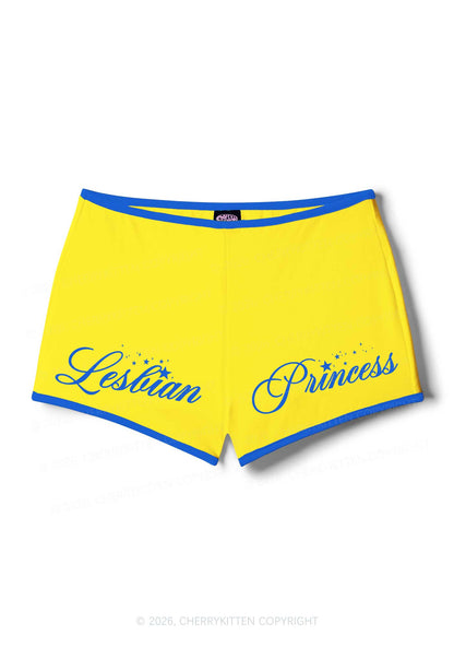 Lesbian Princess Pride Y2K Booty Shorts Cherrykitten