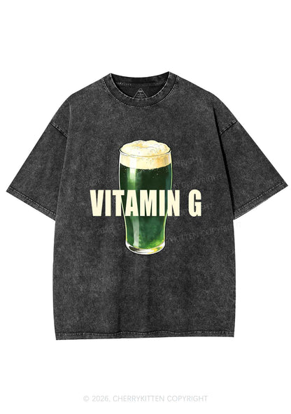 Vitamin G St Patricks Y2K Shirts Washed Tee Cherrykitten