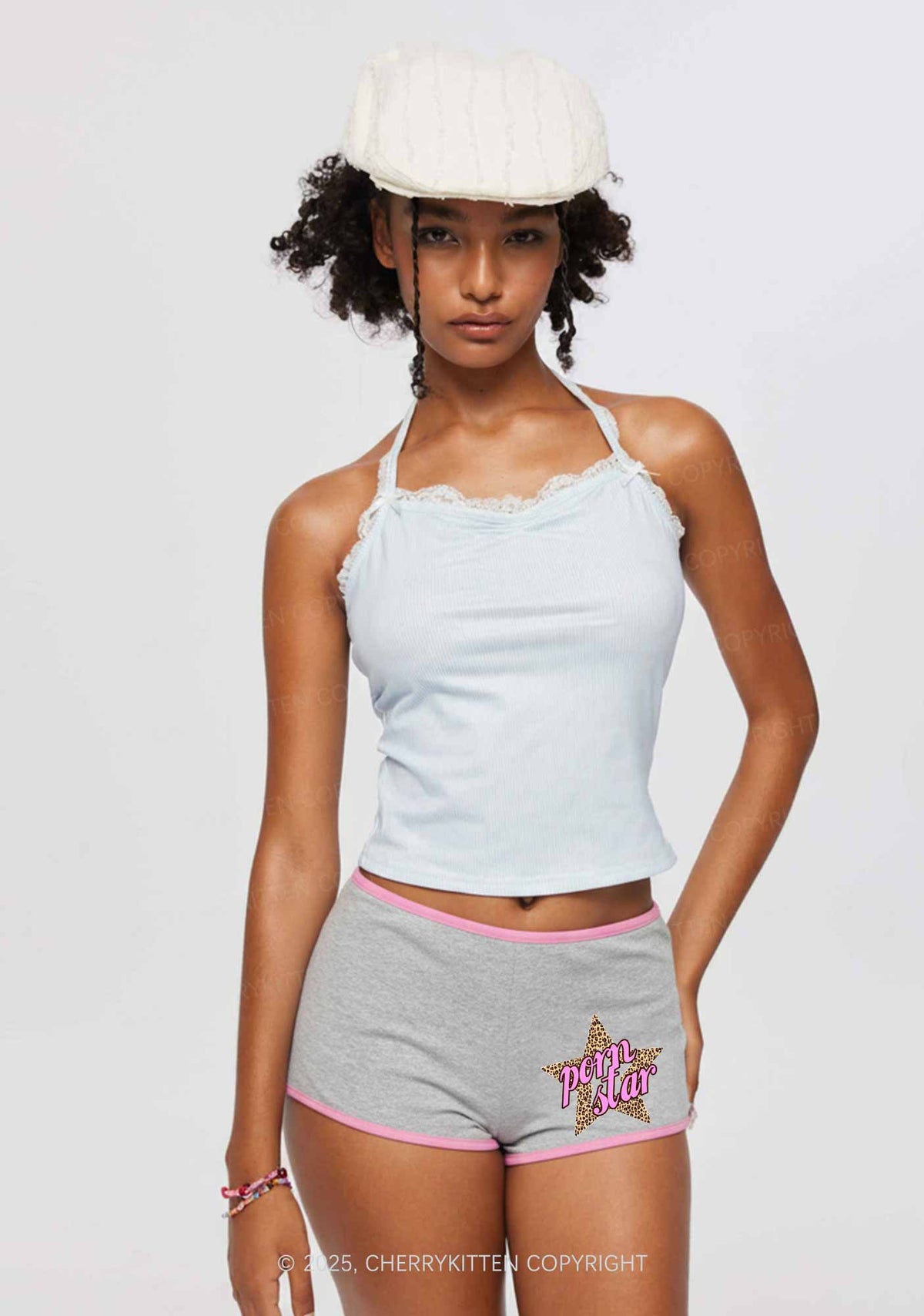 Pxrn Leopard Star Y2K Booty Shorts Cherrykitten
