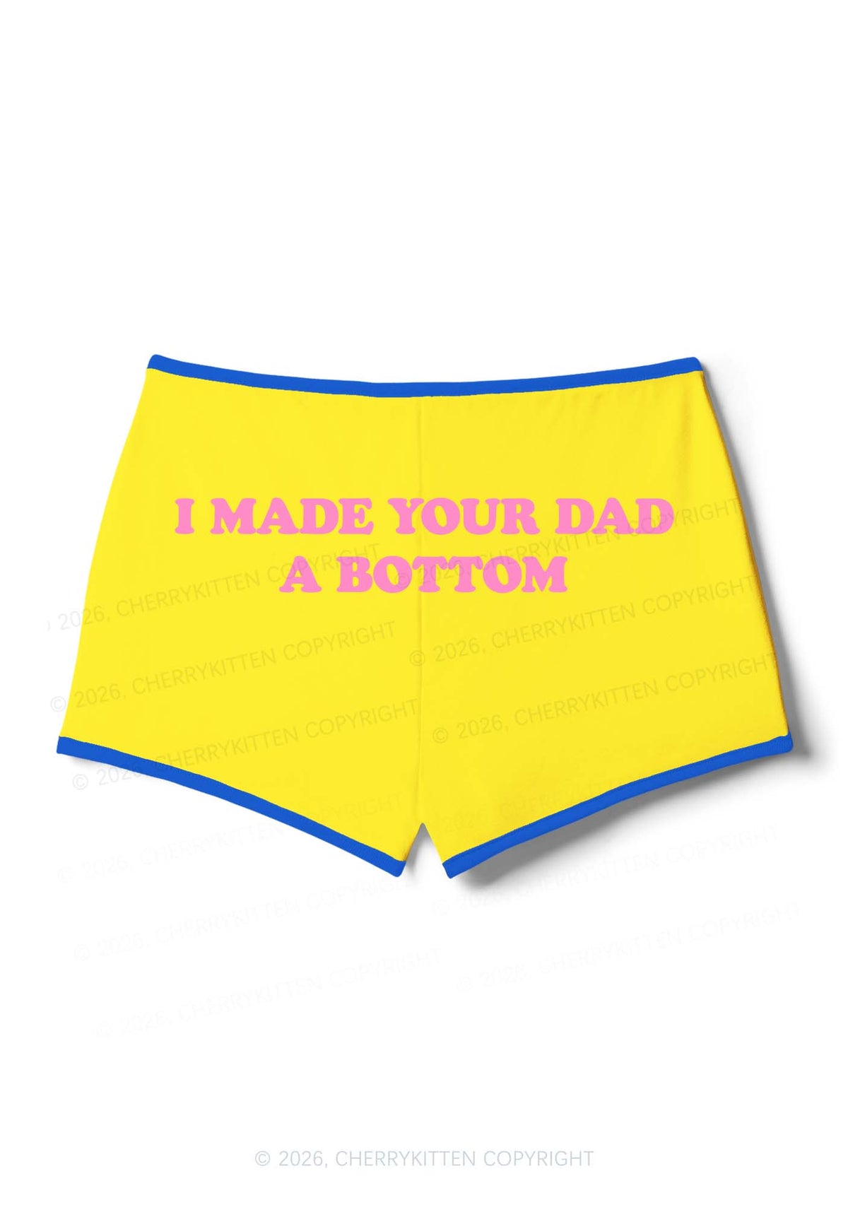 Made Your Dad Bottom Pride Y2K Booty Shorts Cherrykitten