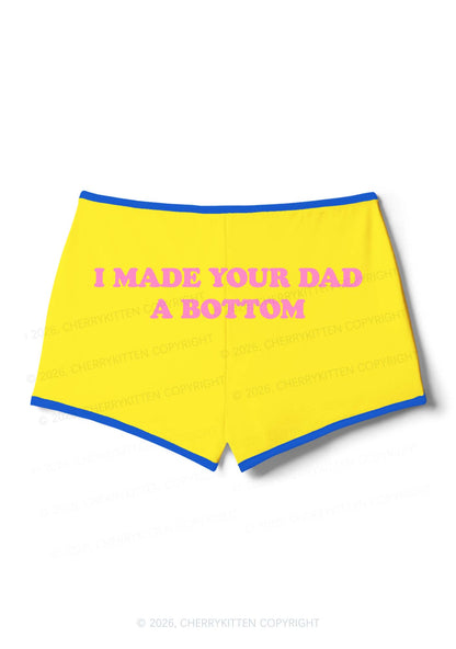 Made Your Dad Bottom Pride Y2K Booty Shorts Cherrykitten