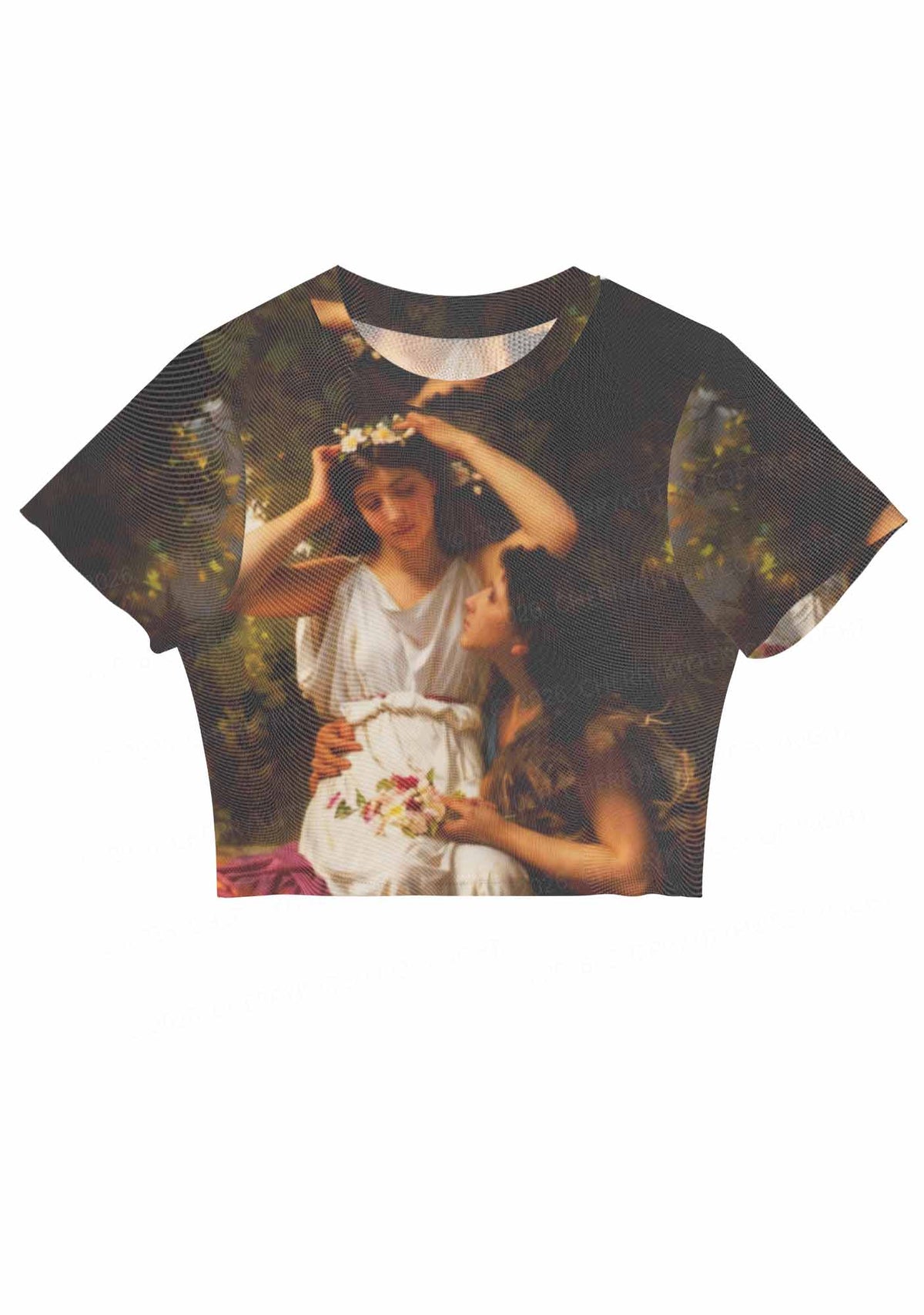Forest Lovers Pride Y2K Mesh Crop Top Cherrykitten