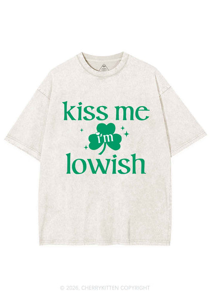 Kiss Me Im Iowish St Patricks Y2K Shirts Washed Tee Cherrykitten