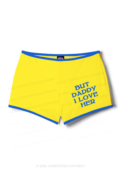 But Daddy I Love Her Pride Y2K Booty Shorts Cherrykitten