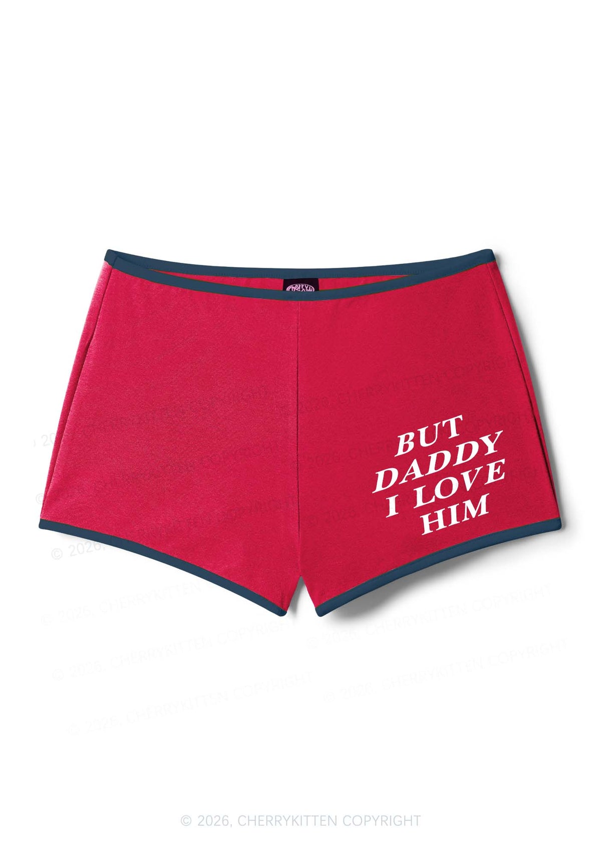 But Daddy I Love Him Pride Y2K Booty Shorts Cherrykitten