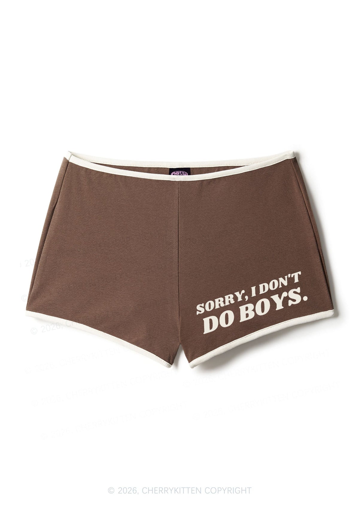Sorry I Dont Do Boys Pride Y2K Booty Shorts Cherrykitten