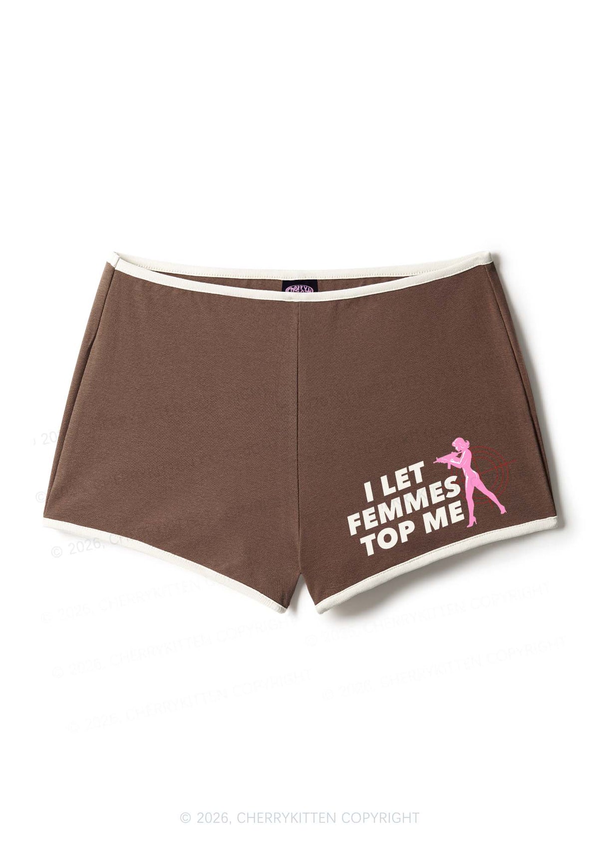 I Let Femmes Top Me Pride Y2K Booty Shorts Cherrykitten