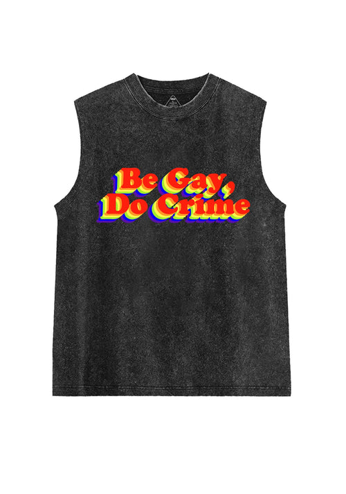 Be Gay Do Crxme Y2K Washed Muscle Tank Cherrykitten