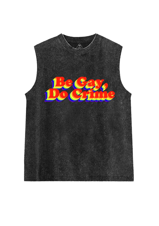 Be Gay Do Crxme Y2K Washed Muscle Tank Cherrykitten