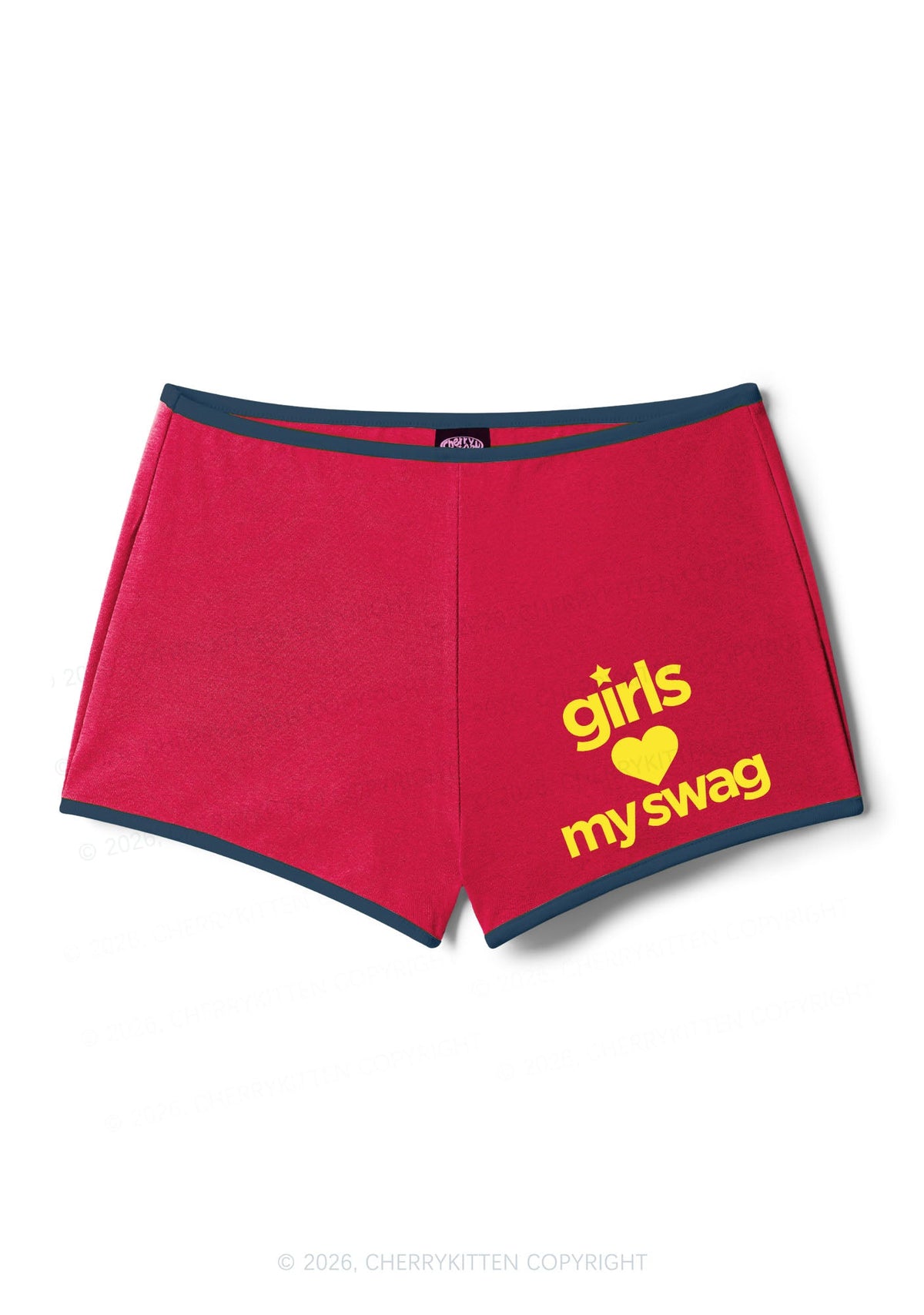 Girls Love My Swag Pride Y2K Booty Shorts Cherrykitten