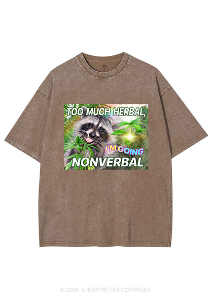 Im Going Nonverbal Y2K Shirts Washed Tee Cherrykitten