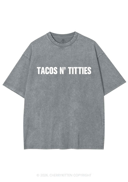 Tacos And Txtties Y2K Shirts Washed Tee Cherrykitten