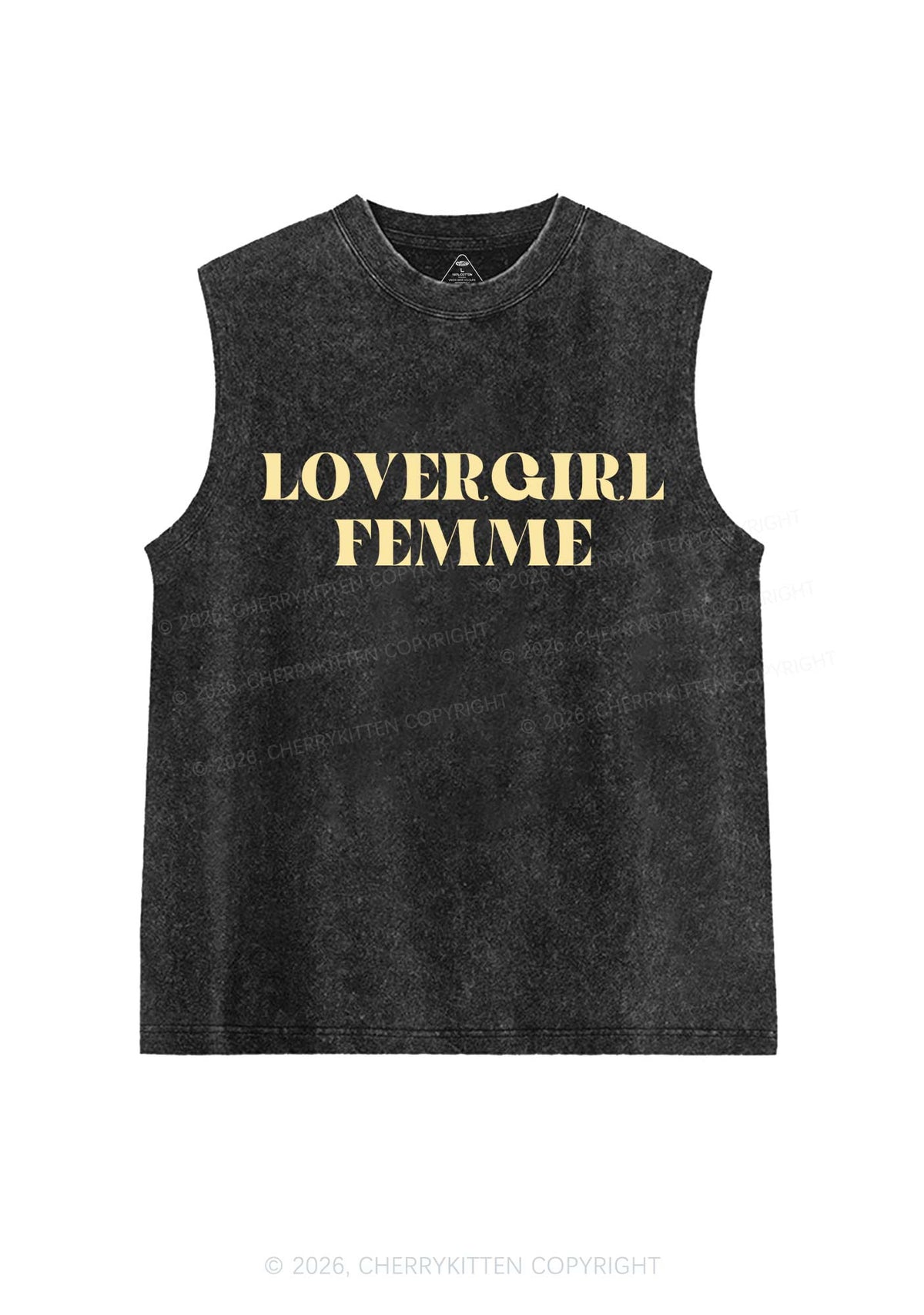 Lovergirl Femme Pride Y2K Washed Muscle Tank Cherrykitten