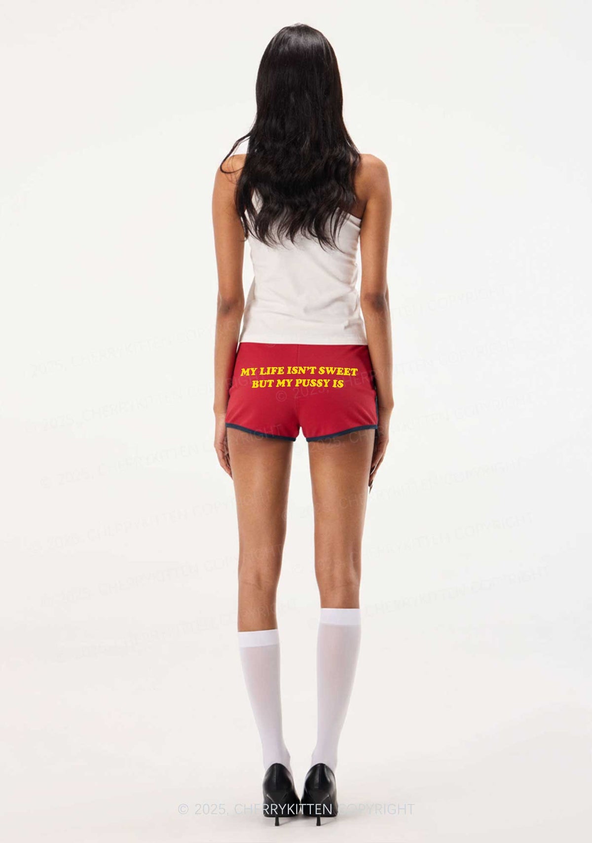 My Life Isnt Sweet Y2K Booty Shorts Cherrykitten