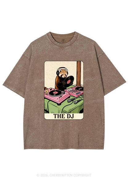 The DJ Raccoon Y2K Shirts Washed Tee Cherrykitten
