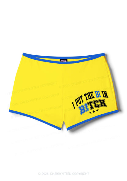 I Put The Bi In Bxxch Pride Y2K Booty Shorts Cherrykitten