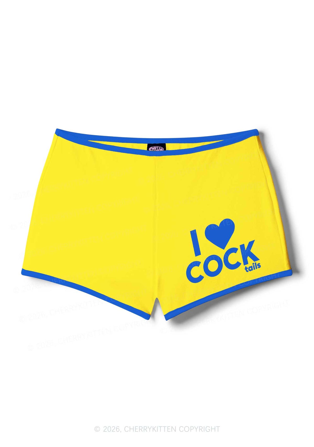 I Love Cocktails Y2K Booty Shorts Cherrykitten