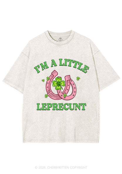 Im A Little Leprecxxt St Patricks Y2K Shirts Washed Tee Cherrykitten