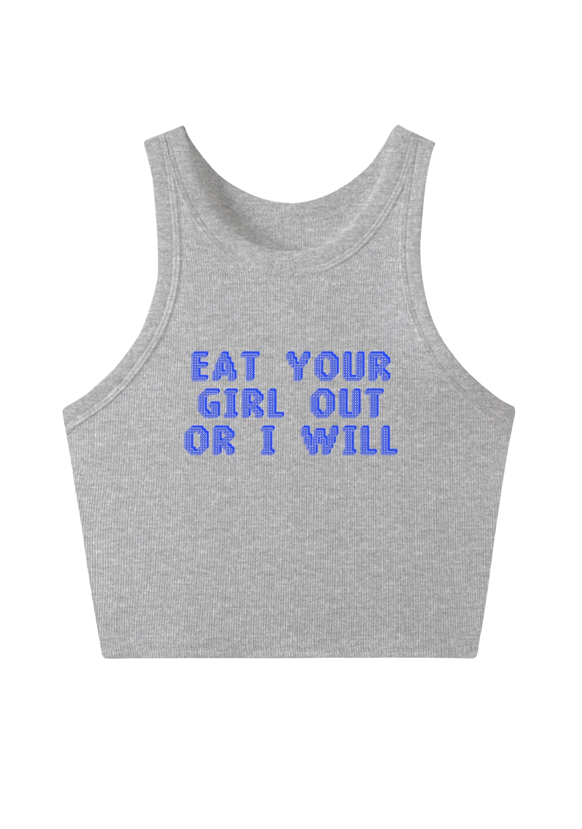 Eat Your Girl Out Y2K Crop Tank Top Cherrykitten