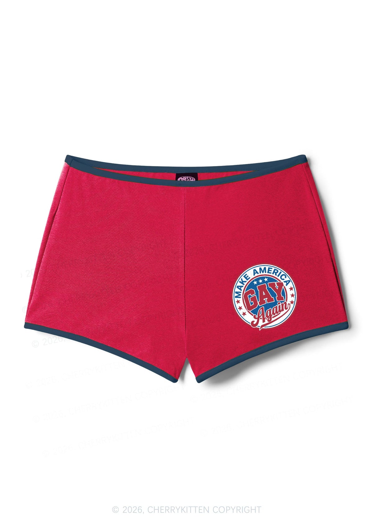 Make America Gay Again Pride Y2K Booty Shorts Cherrykitten