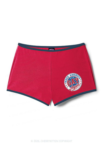 Make America Gay Again Pride Y2K Booty Shorts Cherrykitten