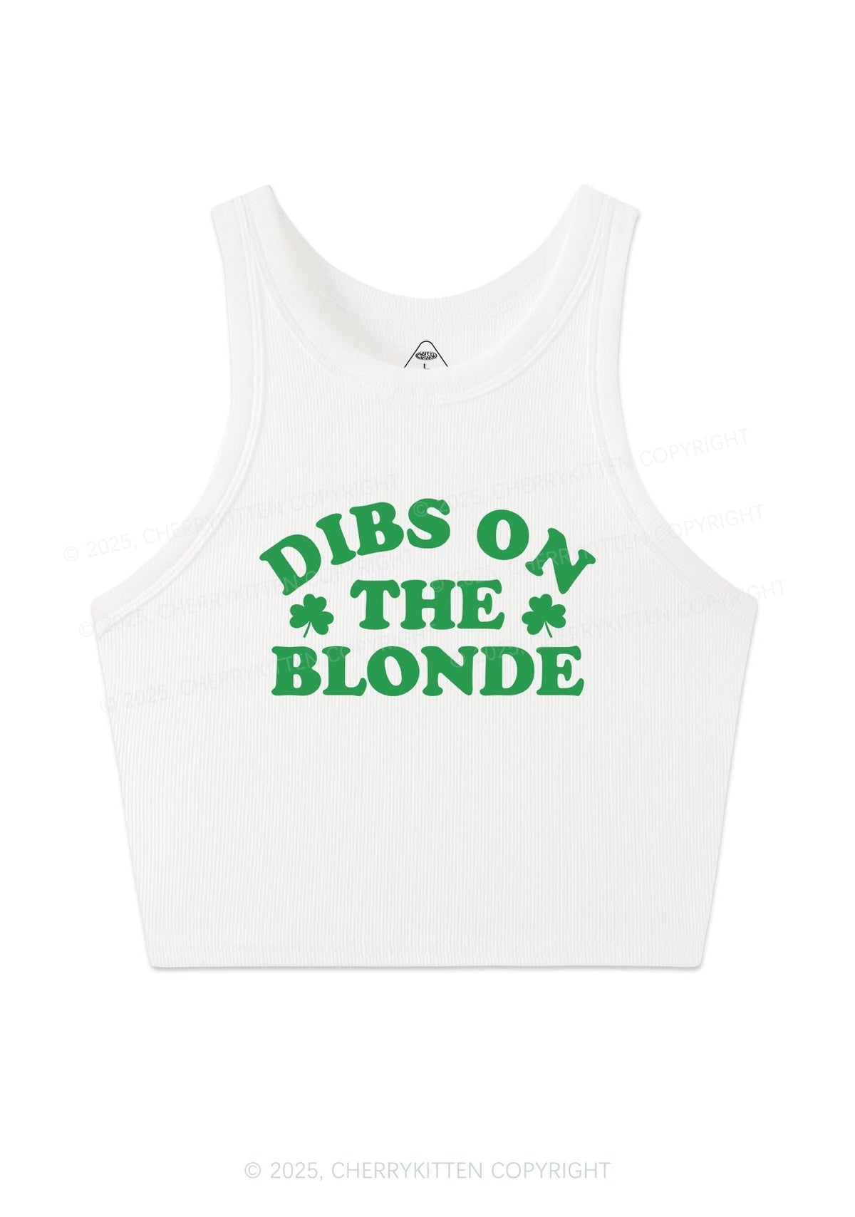 Dibs On The Blonde St Patricks Y2K Crop Tank Top Cherrykitten