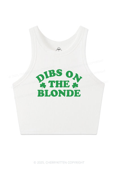 Dibs On The Blonde St Patricks Y2K Crop Tank Top Cherrykitten