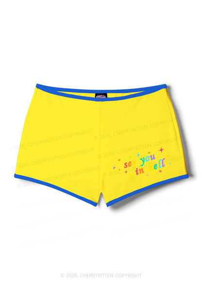 See You In Hell Pride Y2K Booty Shorts Cherrykitten