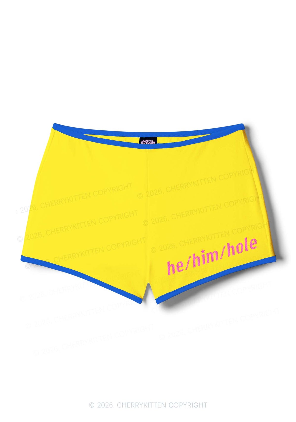 He Him Hole Pride Y2K Booty Shorts Cherrykitten