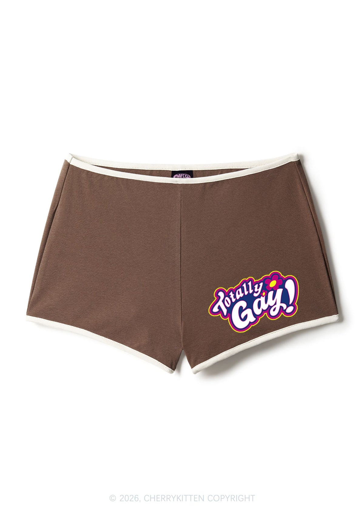 Totally Gay Pride Y2K Booty Shorts Cherrykitten