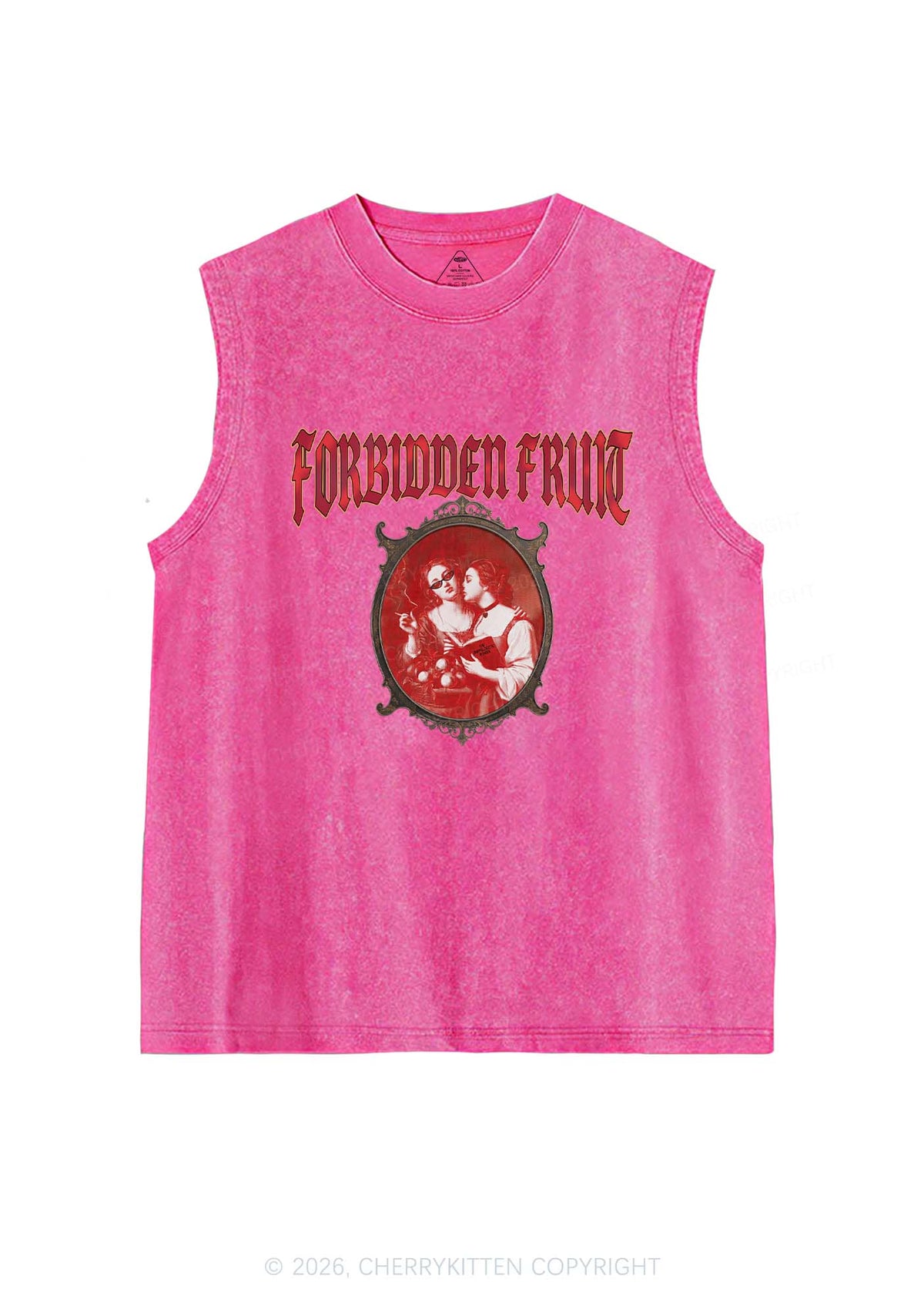 Forbidden Fruit Pride Y2K Washed Muscle Tank Cherrykitten