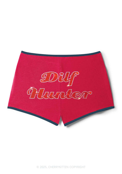 Rhinestone Green Hunter Y2K Booty Shorts Cherrykitten