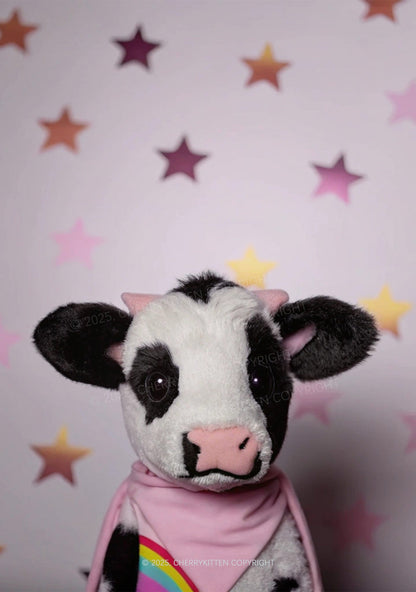 Cow Magic Stars Y2K Mesh Crop Top Cherrykitten