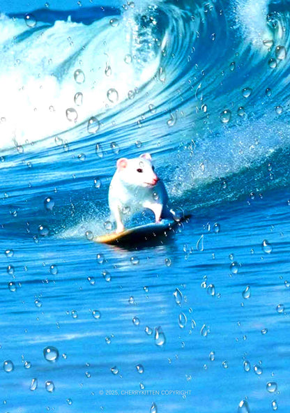 Surfing Mouse Y2K Mesh Crop Top Cherrykitten