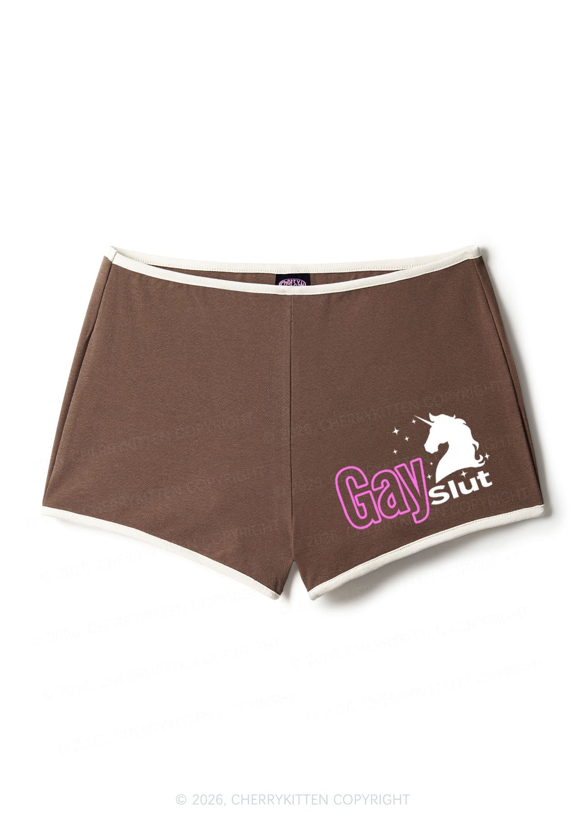 Gay Slxt Unicorn Pride Y2K Booty Shorts Cherrykitten
