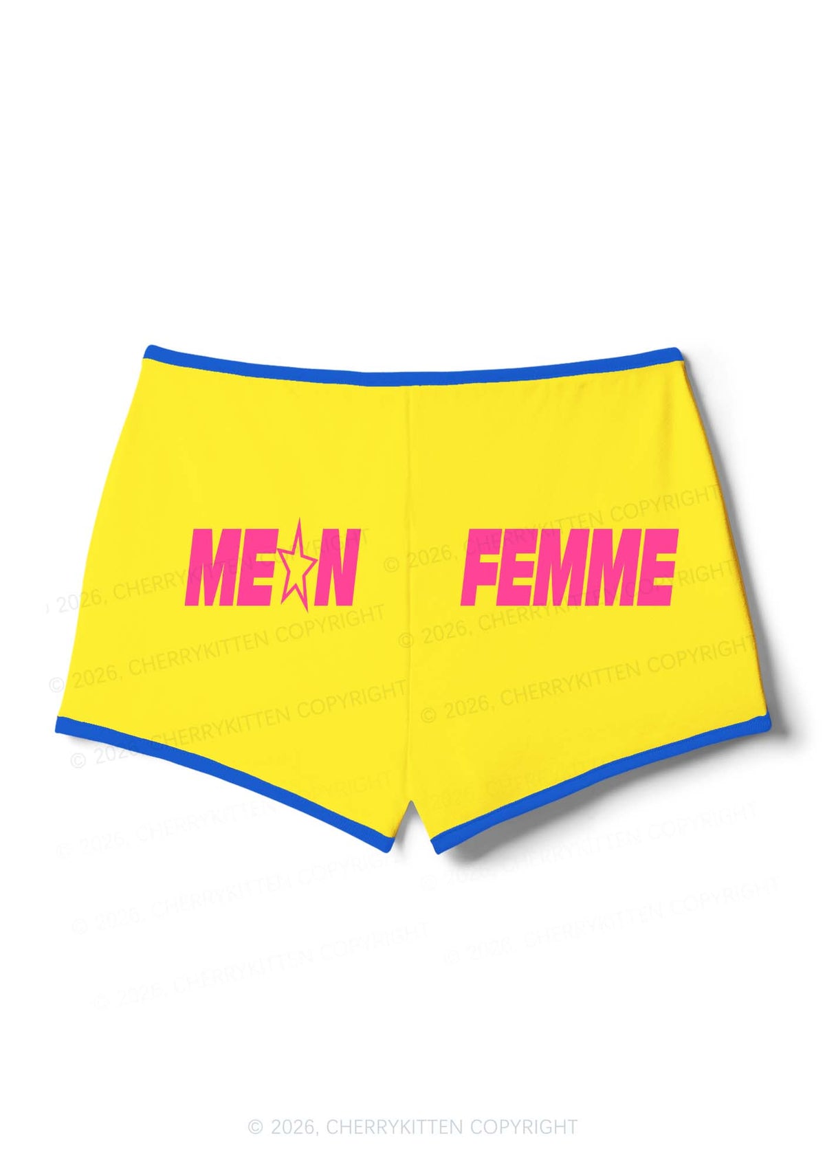 Mean Femme Pride Y2K Booty Shorts Cherrykitten