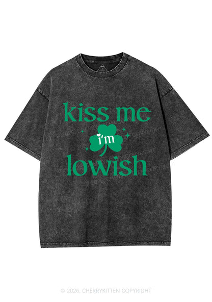 Kiss Me Im Iowish St Patricks Y2K Shirts Washed Tee Cherrykitten