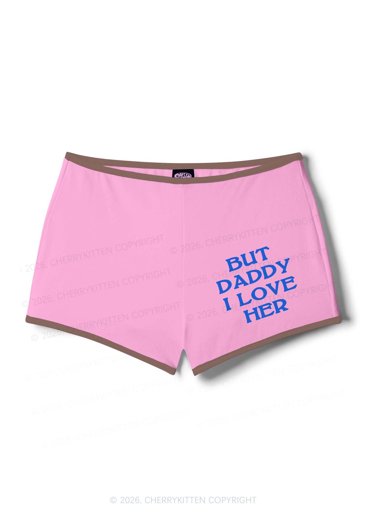 But Daddy I Love Her Pride Y2K Booty Shorts Cherrykitten