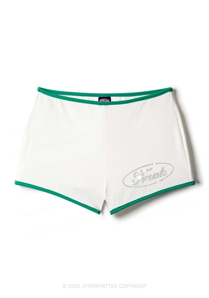 Rhinestone Mini Oval Freak Y2K Booty Shorts Cherrykitten